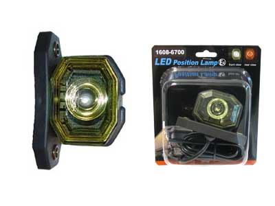 LED-ÄÄRIVALO KUMIVARSI 24V KORK.56MM KELT. - Kumivarsi äärivalot - 1608-6700 - 1