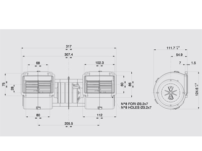 PUHALLIN SPAL 12V 1-NOP/ 317X86X112 MM / 251 W / LL - Puhallinmoottorit ja vastukset ym - 9000-30001200 - 1
