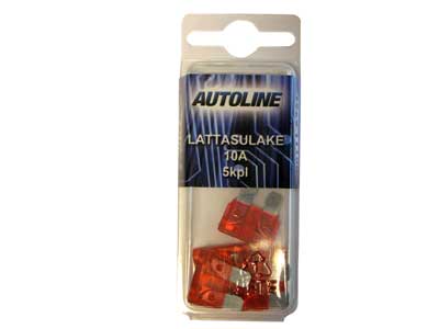 Autoline sulake GM 10A Punainen 5kpl/pkt - Sulakkeet GM - 1569-11100 - 1