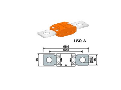 MTA MegaVal sulake 150A oranssi - Sulakkeet Mega-/Powerval - 0601150 - 1