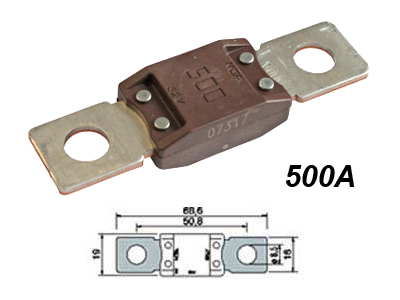 MTA MegaVal sulake 500A ruskea - Sulakkeet Mega-/Powerval - 0601600 - 1