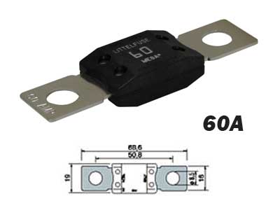 Megaval sulake 60A musta - Sulakkeet Mega-/Powerval - 0601060 - 1