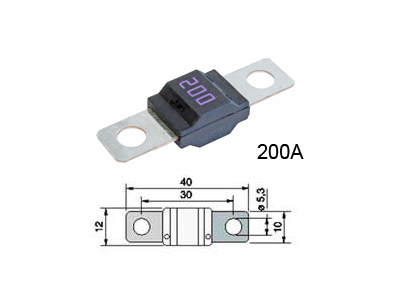 MTA sulake Midi 200A musta - Sulakkeet Midi - 0602200 - 1