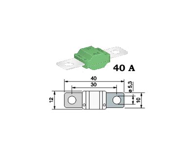 MTA sulake Midi 40A vihreä - Sulakkeet Midi - 0602040 - 1