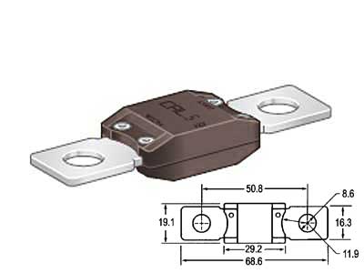 MTA PowerVal sulake 700A CAL5 Harmaan ruskea - Sulakkeet Mega-/Powerval - 0601700 - 1