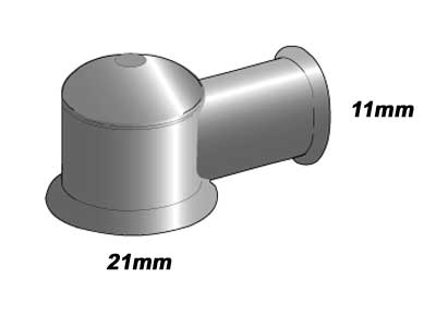 MTA 4410400 musta kaapelikengän suojus - 11/21mm - Kaapelikengän suojukset - 4410400 - 1