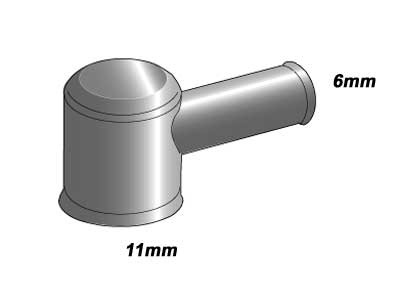 MTA 4410300 musta kaapelikengän suojus - 6/11mm - Kaapelikengän suojukset - 4410300 - 1