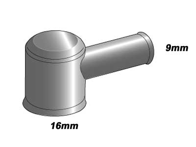 MTA 4410320 musta kaapelikengän suojus - 9/16mm - Kaapelikengän suojukset - 4410320 - 1