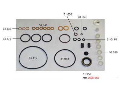 TIIVISTESARJA 7135-171 - Tiiviste ja korjaussarjat - 31490 - 1