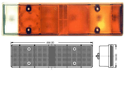 VARAL.7-KAM.LYHTYYN 465MM - 7- Kammiovalaisimet varaosat - 1606-37610 - 1