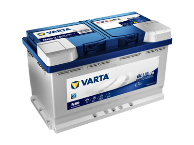 Varta N80 Blue Dynamic EFB käynnistysakku 12V 80Ah 800A -/+ - VARTA vene- ja vapaa-ajan akut - 1810-N80 - 1