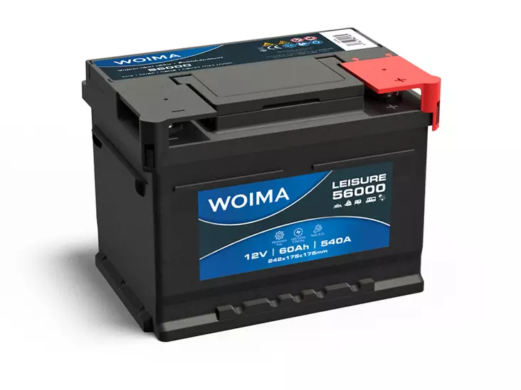 Woima Leisure vapaa-ajan akku 12V 60Ah 540A -/+ - Woima vapaa-ajan akku - 1806-56000 - 1