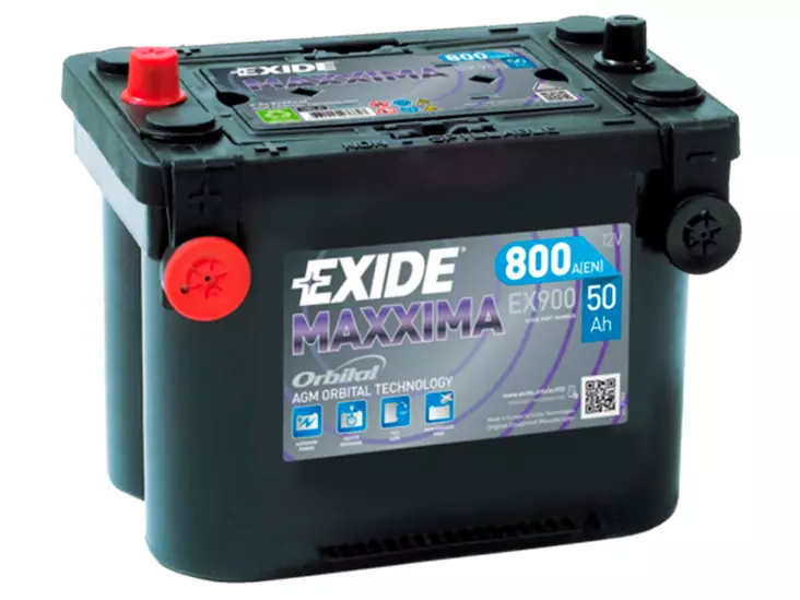 EX900 EXIDE MAXXIMA 50AH 260X173X206 +/- 800A - Exide vene- ja vapaa-ajan akut - 1815-EX900 - 1