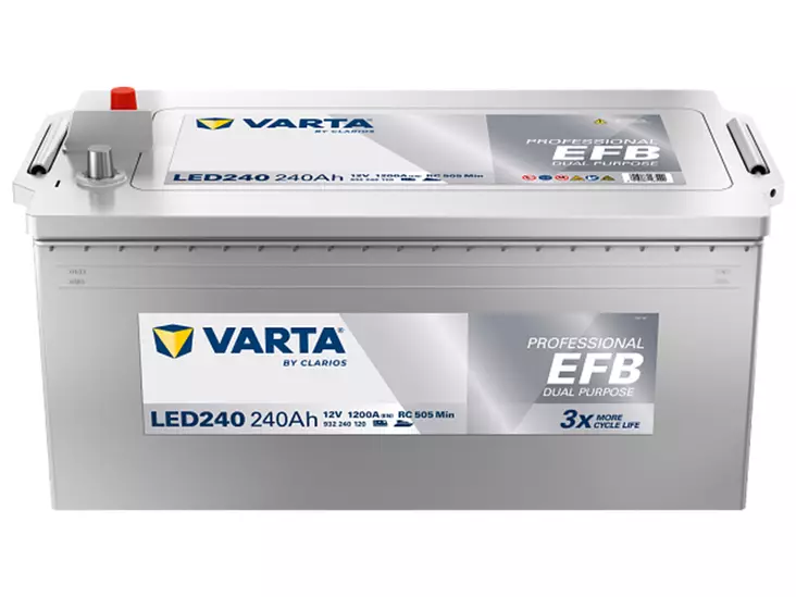 VARTA PROFESSIONAL EFB 240AH 1200A 518X276X242MM +/- - VARTA hyötyajoneuvojen akut - 1820-LED240 - 1