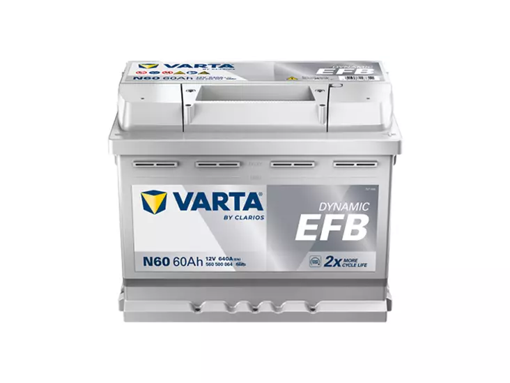 VARTA DYNAMIC EFB 60AH 640A 242X175X190MM -/+ - VARTA vene- ja vapaa-ajan akut - 1820-N60 - 1