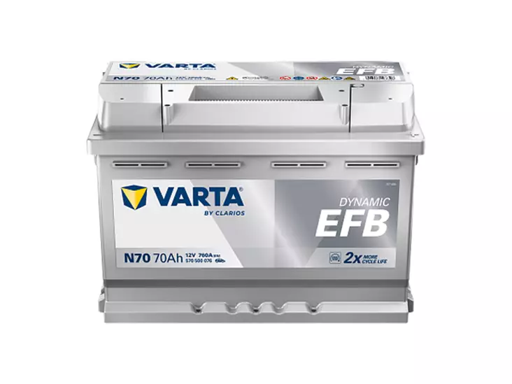 VARTA DYNAMIC EFB 70AH 760A 278X175X190MM -/+ - VARTA vene- ja vapaa-ajan akut - 1820-N70 - 1