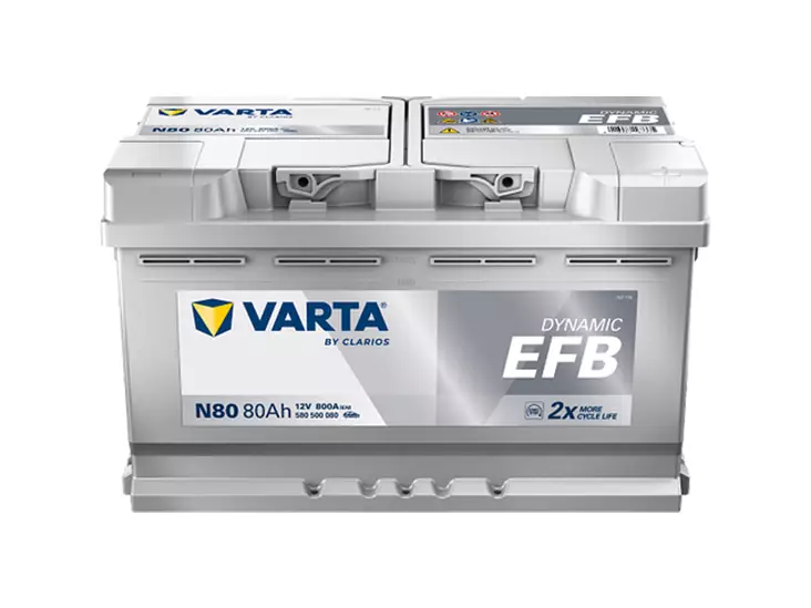 VARTA DYNAMIC EFB 80AH 800A 315X175X190MM -/+ - VARTA vene- ja vapaa-ajan akut - 1820-N80 - 1