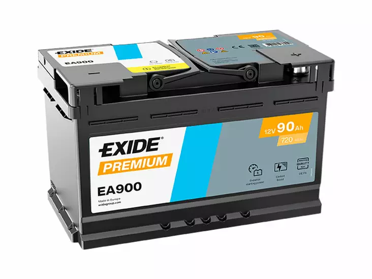 Exide EA900 Premium Carbon Boost käynnistysakku 12V 90Ah 720A -/+ - EXIDE käynnistysakut - 1815-EA900 - 1
