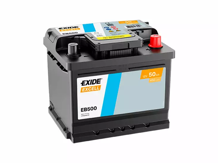Exide EB500 Excell käynnistysakku 12V 50Ah 450A -/+ - EXIDE käynnistysakut - 1815-EB500 - 1