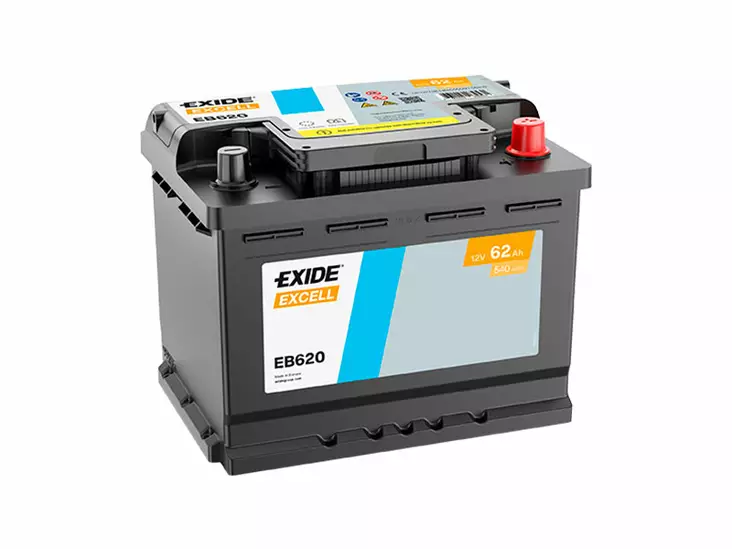Exide EB620 Excell käynnistysakku 12V 62Ah 540A -/+ - EXIDE käynnistysakut - 1815-EB620 - 1