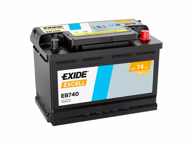 Exide EB740 Excell käynnistysakku 12V 74Ah 680A -/+ - EXIDE käynnistysakut - 1815-EB740 - 1