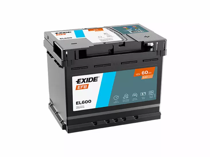 Exide EL600 EFB käynnistysakku 12V 60Ah 640A -/+ - EXIDE käynnistysakut - 1815-EL600 - 1