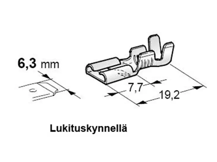LIITIN 6,3 NAAR 0,5-1.5MM JOHDOLLE - Liittimet suojaamattomat - 1101650 - 2