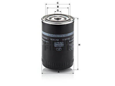 ÖLJYNSUODATIN MANN, VAG - Öljynsuodattimet - 1482-W94050 - 1