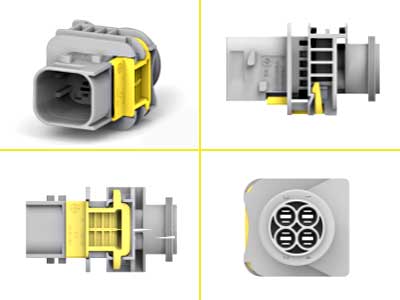 AMP HDSCS PINNARUNKO 2,8 4-NAP HARMAA GROUP B - 4-osaiset liitinrasiat - 1090-01331 - 1