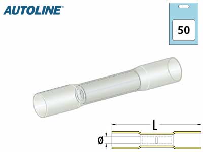 AUTOLINE KUTISTEJATKOLIITIN KIRKAS 0,2-0,5MM2 50KPL - Kutisteliittimet - 1880221 - 1