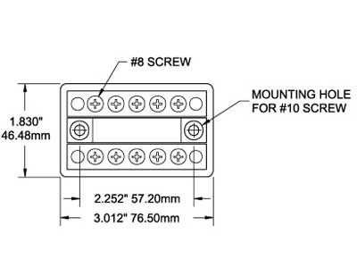 Blue Sea 2701 Dual kytkentäkisko 100A - positiivinen & negatiivinen kisko - Blue Sea Kytkentätarvikkeet - 1790-2701 - 2