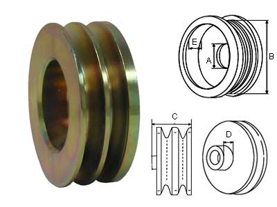 HIHNAPYÖRÄ 17/86MM 2X10 - Hihnapyörät 10mm - 2900-3661 - 1