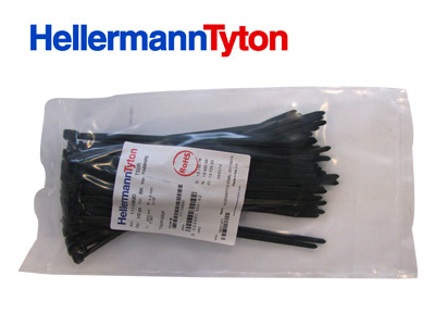 Hellermantyton nippuside musta 150x3,5mm 100kpl - T30R (111-03011) - Nippusiteet - 1111-03011 - 2