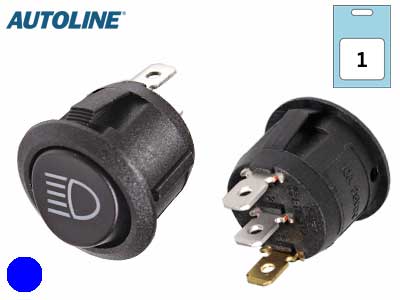 KEINUKATK.PYÖR. 0-1 12/24V KAUKOVALO - Keinukytkimet Blister - 1569-30231 - 1