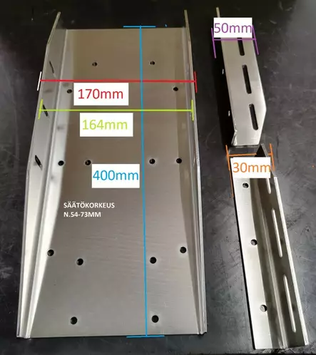 Rosterinen keulasähkömoottorin asennusteline säädettävä - Motorguide & Minn Kota - Keulamoottorin asennustelineet - RST-1 - 2