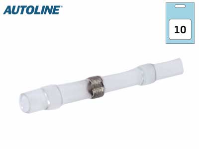 Autoline kutistejatkoliitin tinalla kirkas/valkoinen 10kpl - Kutisteliittimet - 1569-20021 - 1