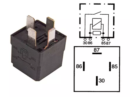 Hella kytkentärele 12V 40A 4-nap vastuksella B-kytkentä - 4RA007791-011 - Kytkentäreleet 12V 4-nap - 4RA007791011 - 2