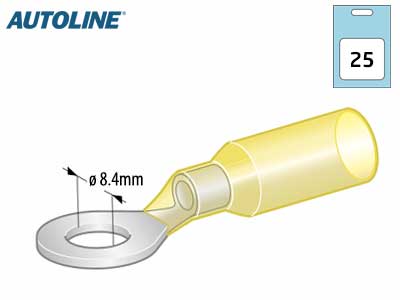 LIITINBLISTER KUTISTELENKKI (25KPL) KELT 8,4MM - Kutisteliittimet - 1880141 - 1