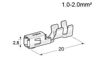 LIITIN MINI F280 1-2MM2 - Liittimet suojaamattomat - 1108331 - 1