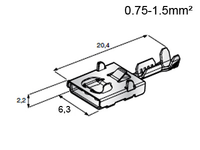 LIITIN N. F630E 0,75-1,5MM2 - Liittimet suojaamattomat - 1108501 - 1