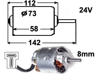 LÄM.MOOT. 24V SCANIA 2/3- - Puhallinmoottorit ja vastukset ym - 0130111101 - 1