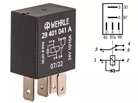 MIKRORELE 24V 10/15A DIODILLA - MIkroreleet 24V - 29401041 - 2