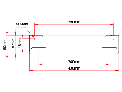 Musta lisävaloteline EU-kilvelle - Lisävalojen telineet - 1605-3011 - 2