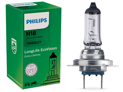 POLTTIMO PHILIPS H18 12V LONGLIFE ECOVISION - H18 12V halogenpolttimot - 10-12643LLC1 - 1