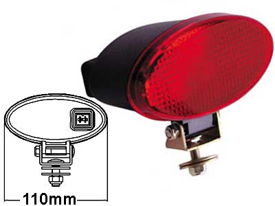 SIM TAKASUMUVALO OVAALI JALALLA 110X55MM - Halogen Takasumuvalot - 1606-21001 - 1