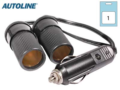 TUP.SYT HAAROITUSJOHTO 1-PIST.>2-RASIAA - Savukkeensytytin pistokkeet ja rasiat - 1569-19041 - 1