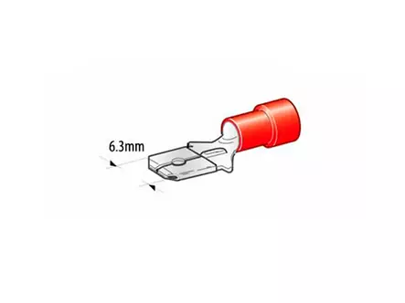 AUTOLINE LATTALIITIN 6,3MM UROS PUNAINEN 100KPL - Liitin Punainen - 1852001 - 2