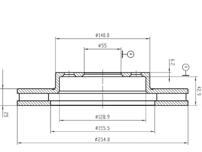 JARRULEVY 2 KPL/PKT, ETU, TOYOTA - Jarrulevyt - 69-1121 - 2