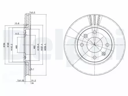 JARRULEVY DELPHI, 2 KPL / PKT, ETU, PEUGEOT 406 - Jarrulevyt - BG2871 - 2