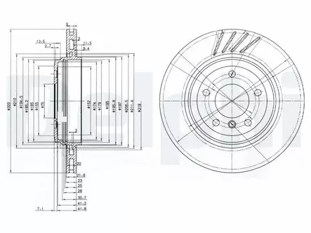 JARRULEVY DELPHI, 2 KPL / PKT, TAKA, BMW 330 - Jarrulevyt - BG3831 - 2